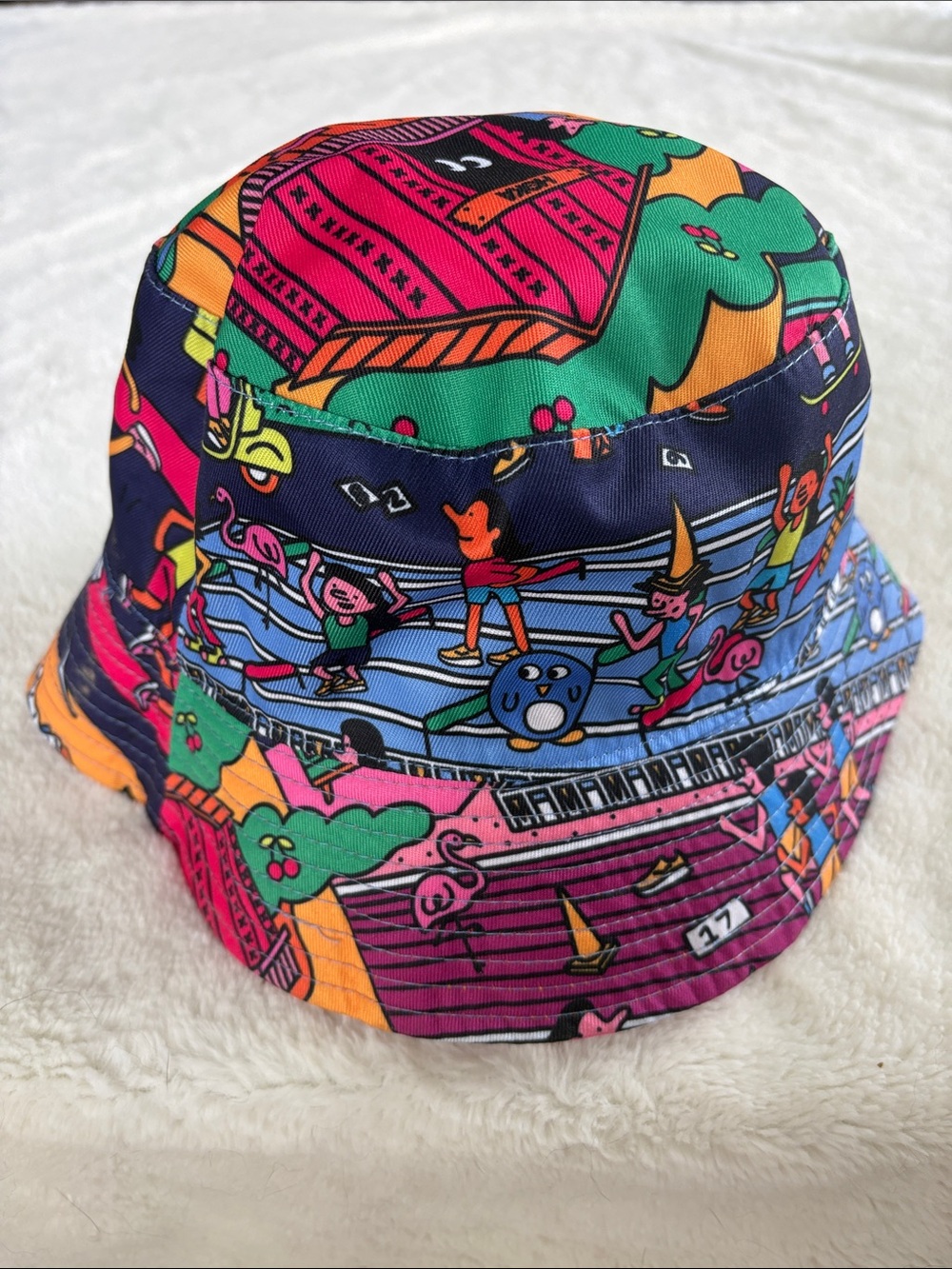 Hoka Multicolor Graphic Bucket Hat - Summer Mile Club NWOT